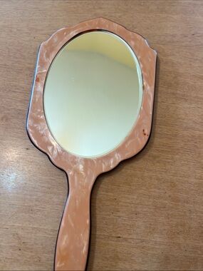 Peach Pearl Handheld Mirror